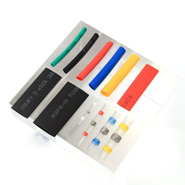 150Pcs in Total Boxed 80Pcs PE Heat Shrink Tube Insulating Sleeve+70Pcs Solder Tin Ring for ESC Wire For Cheap